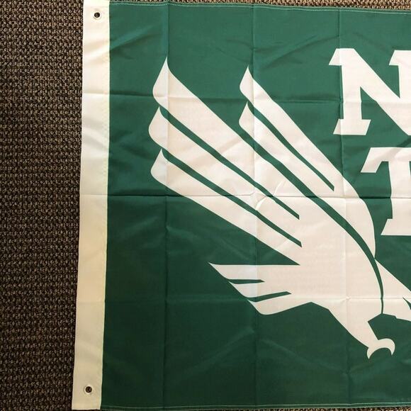 UNT North Texas Mean Green Eagles Flag New 3x5 FT Mancave Gameday Dorm Room - Picture 4 of 4